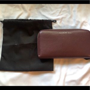 Givenchy Pandora Zip Around Wallet Oxblood VGUC